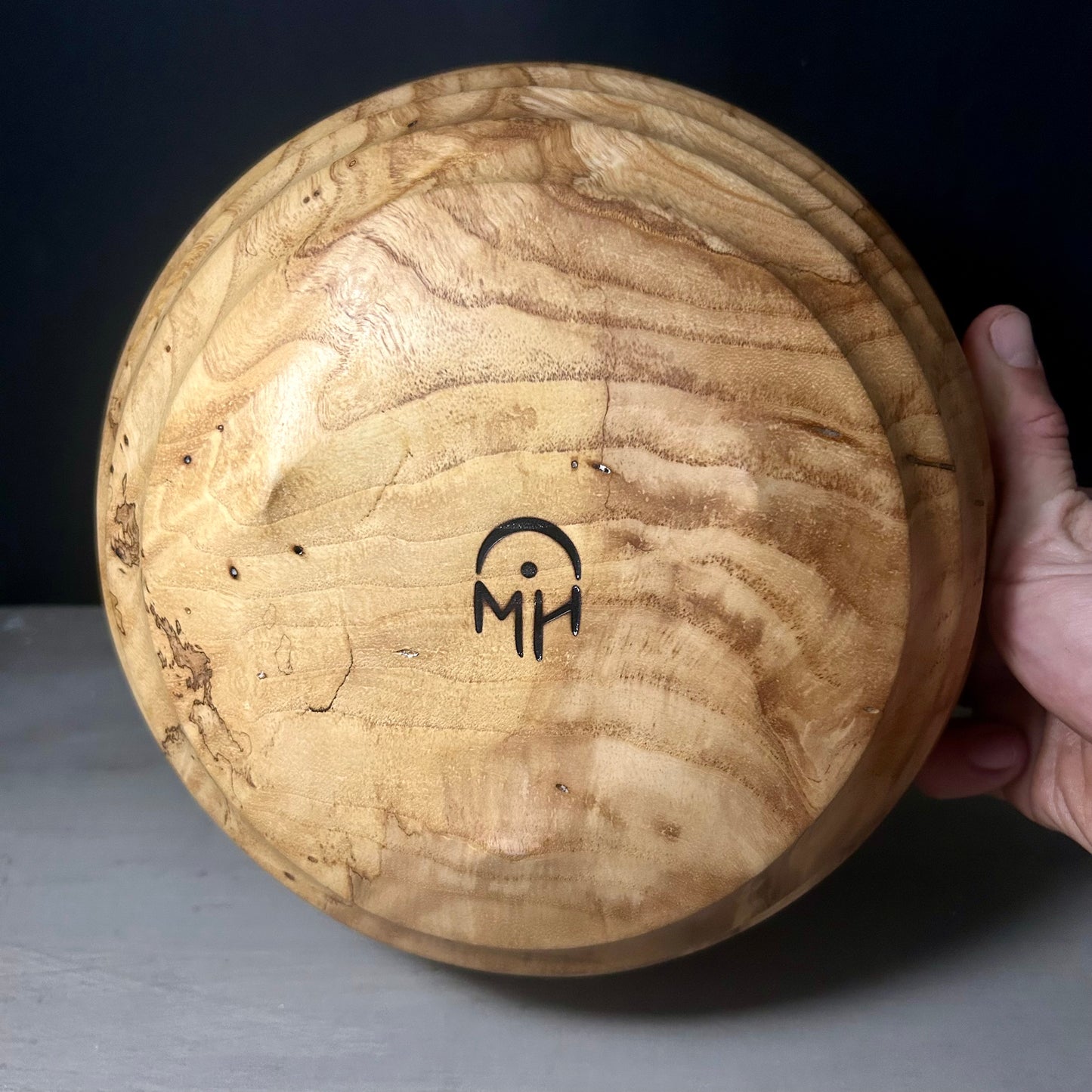Curly Ash Bowl with Feet - Large