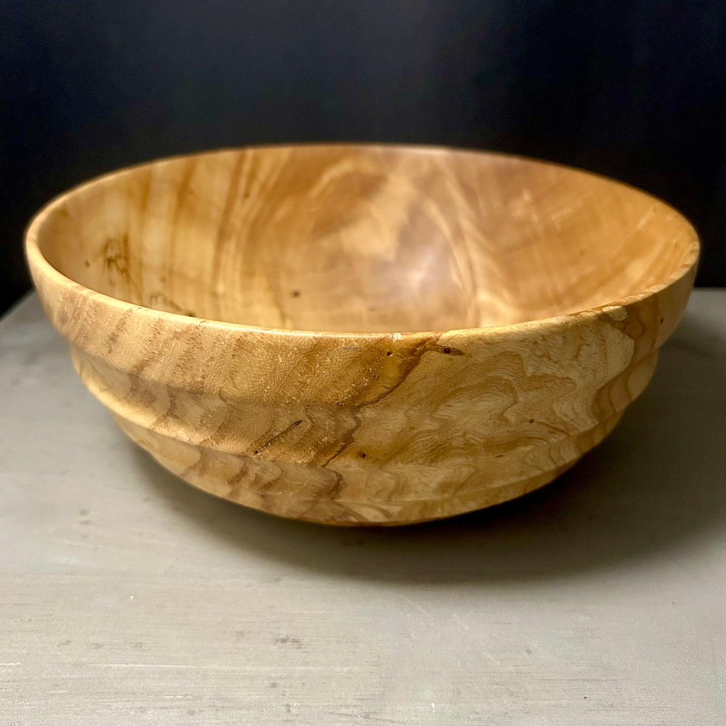 Curly Ash Bowl with Feet - Large